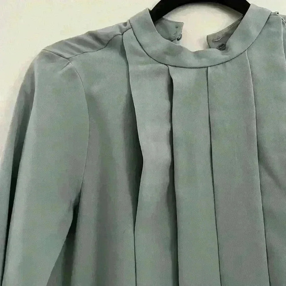 H&M pleat-front blouse blue - Picture 4 of 7